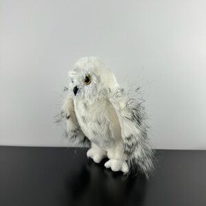 Douglas Cuddle Toys Wizard Snowy Owl 8" White Black Spotted Plush Stuffed Animal